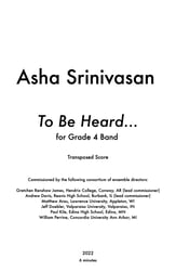 To Be Heard Concert Band sheet music cover